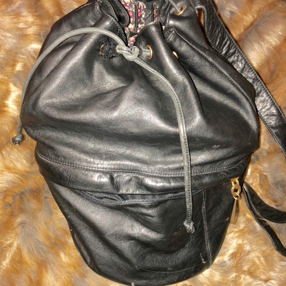 Vintage leather backpack